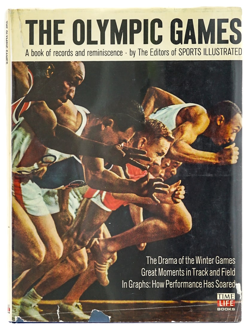 Rafer Johnson (US Gold Medalist) Inscribed Book: Rafer Johnson (US Gold Medalist, 1934-2020) Inscribed Book. An oversized hardcover book with dust jacket and containing an inscription on front endsheet. The Olympic Games (1967, Time Life Books). For