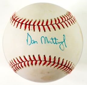 Don Mattingly Single Signed Baseball BAS COA