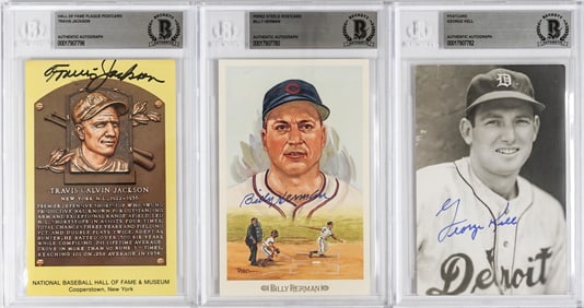 George Kell, Travis Jackson & Billy Herman Signed