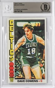 1976-77 Topps #30 Dave Cowens Signed Card