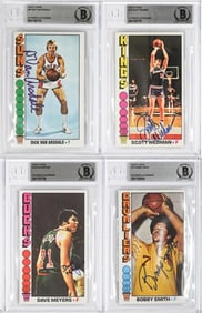 (4) 1976-77 Topps Basketball Signed Cards