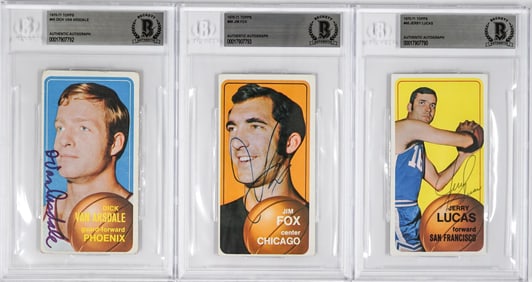 Jerry Lucas, Dick Van Arsdale, Jim Fox Signed