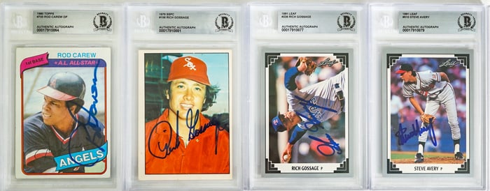 Baseball HOF Autographed Cards (4)