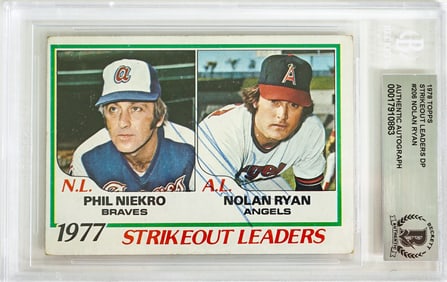 Nolan Ryan Signed 1978 Topps K Leaders
