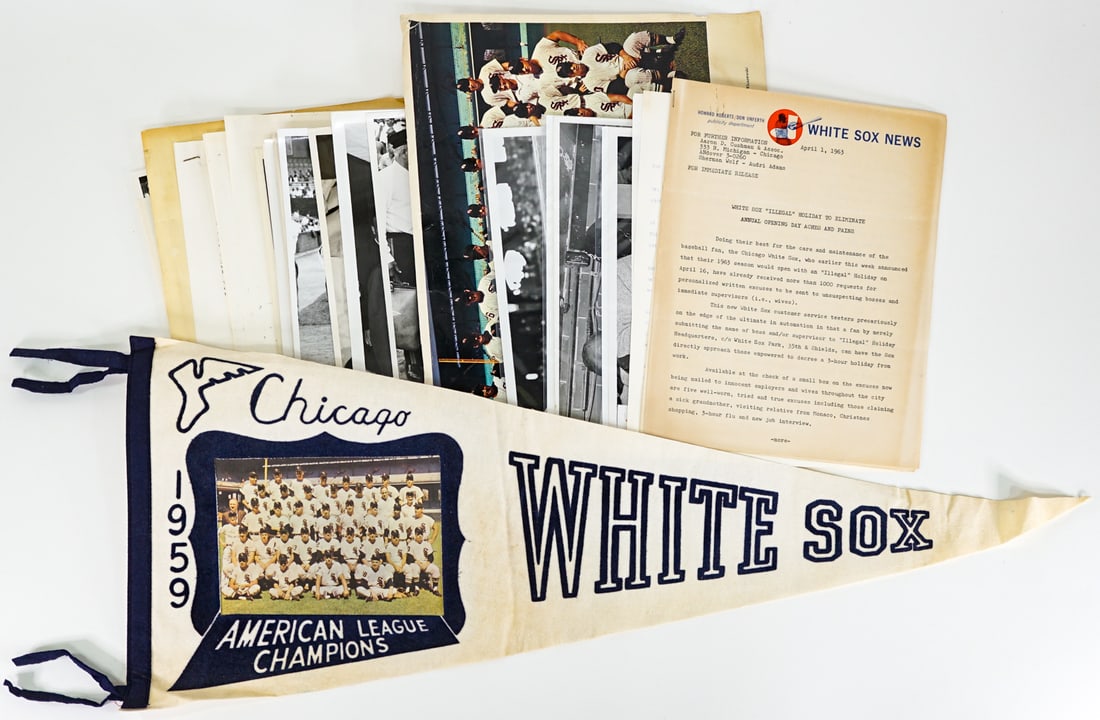 [Rudy Schaffer, Chicago White Sox, Bill Veeck]: [Rudy Schaffer, Chicago White Sox, Bill Veeck]. For shipping purposes only; measures 15.5 x 11.5 x 1 inches. Provenance: Estate of Rudie Schaffer (Cleveland Indians, Chicago White Sox, Toronto Maple L