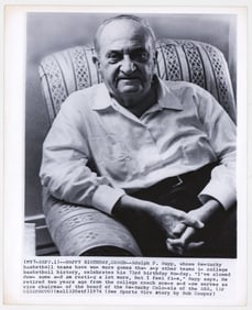 Adolph Rupp 1974 AP Wirephoto (73rd B-Day)
