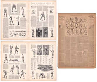 1890 & 1894 Baseball Content Newspaper Pages