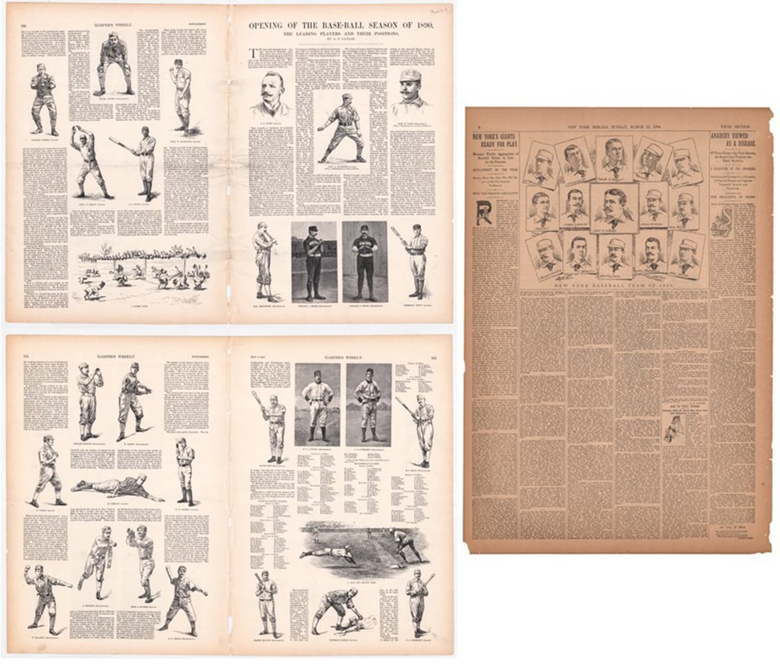 1890 & 1894 Baseball Content Newspaper Pages (1 of 4)