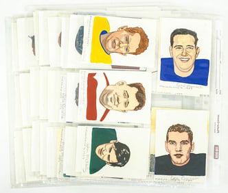Watercolor Paintings of Football Hall of Famers