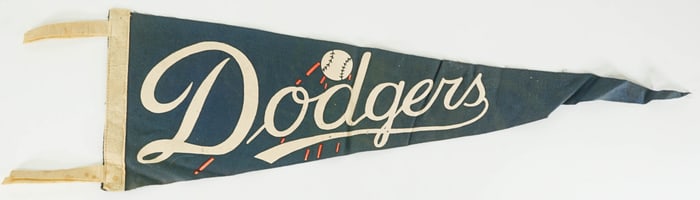 Vintage Brooklyn Dodgers 25 IN Pennant