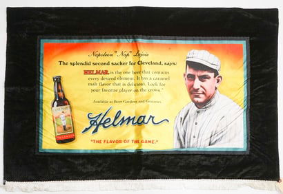 Helmar French Silks Giant Banner Nap Lajoie