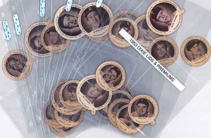 Vintage (28) Baseball Ice Cream Dixie Lids