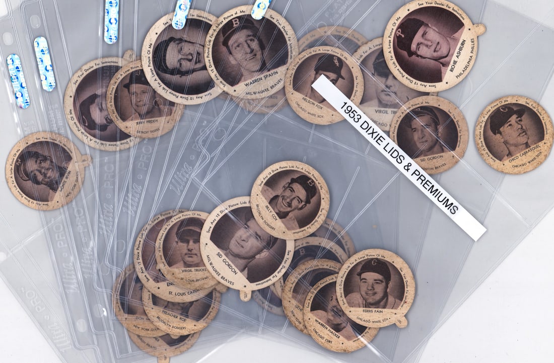 Vintage (28) Baseball Ice Cream Dixie Lids (1 of 5)