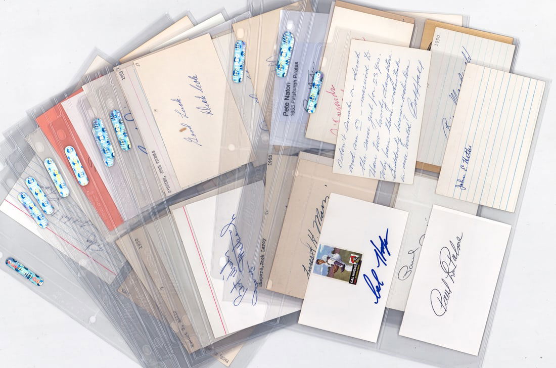 1953 Pittsburgh Pirates SIGNED Index Cards {MLB] (1 of 9)