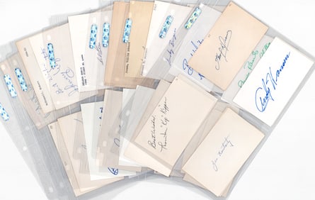 1953 Philadelphia Phillies SIGNED Index Cards MLB