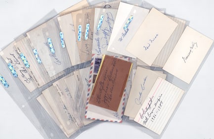 1953 League Officials and Umps SIGNED Index Cards
