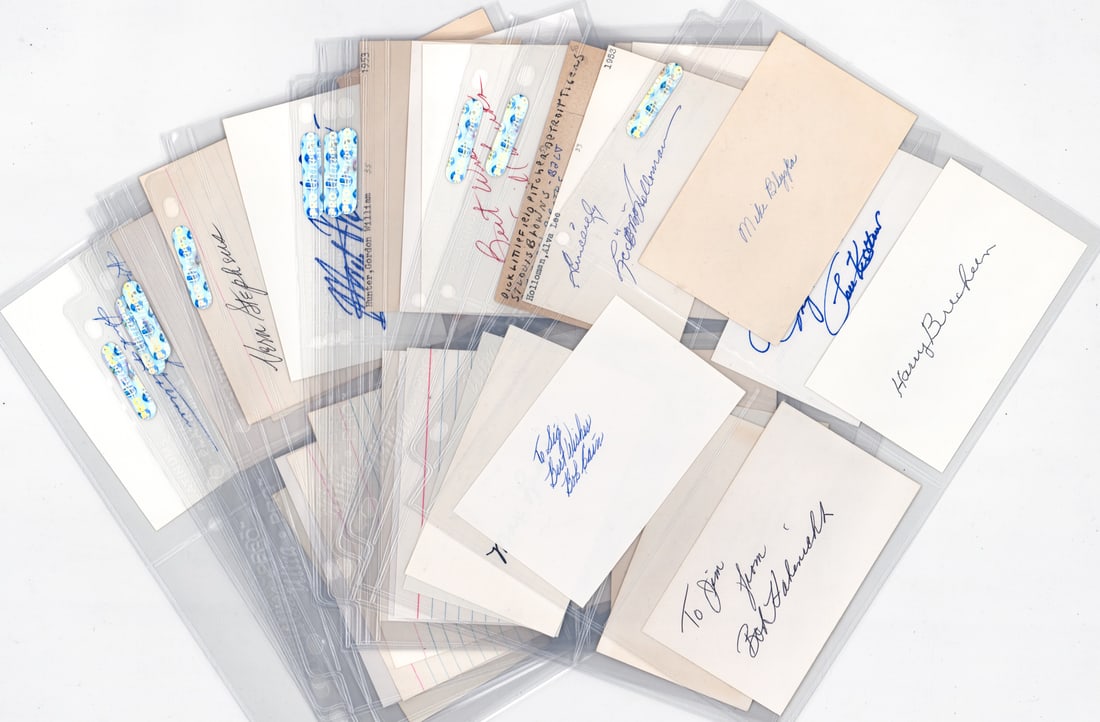 1953 St. Louis Browns SIGNED Index Cards [MLB] (1 of 7)