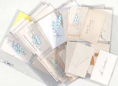 MLB Player SIGNED Index Cards 1953