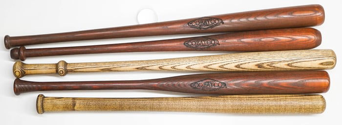 (5) Cooperstown Bat Co. Replica Antique-Style Bats