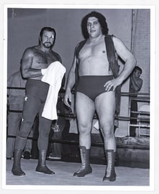 Andre the Giant and Dutch Savage - Bob Ryan Photo