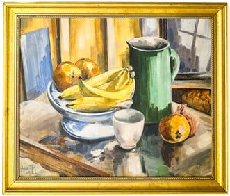 Still Life Oil on Board Framed [Fruit]