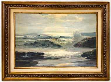 Robert William Wood Large Oil on Canvas