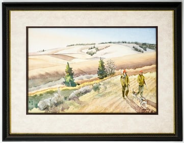 Alfred Charles Dunn Original Watercolor [Sport]