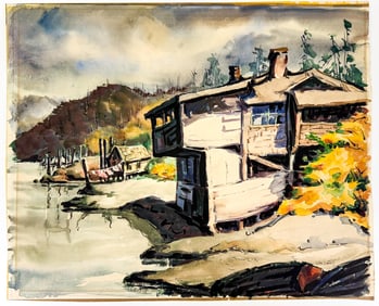 Helen F. Everett Original Watercolor