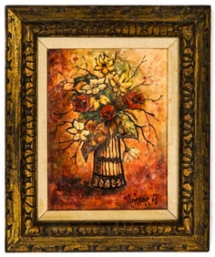 Don Cincone Oil on Canvas Framed [Flowers]