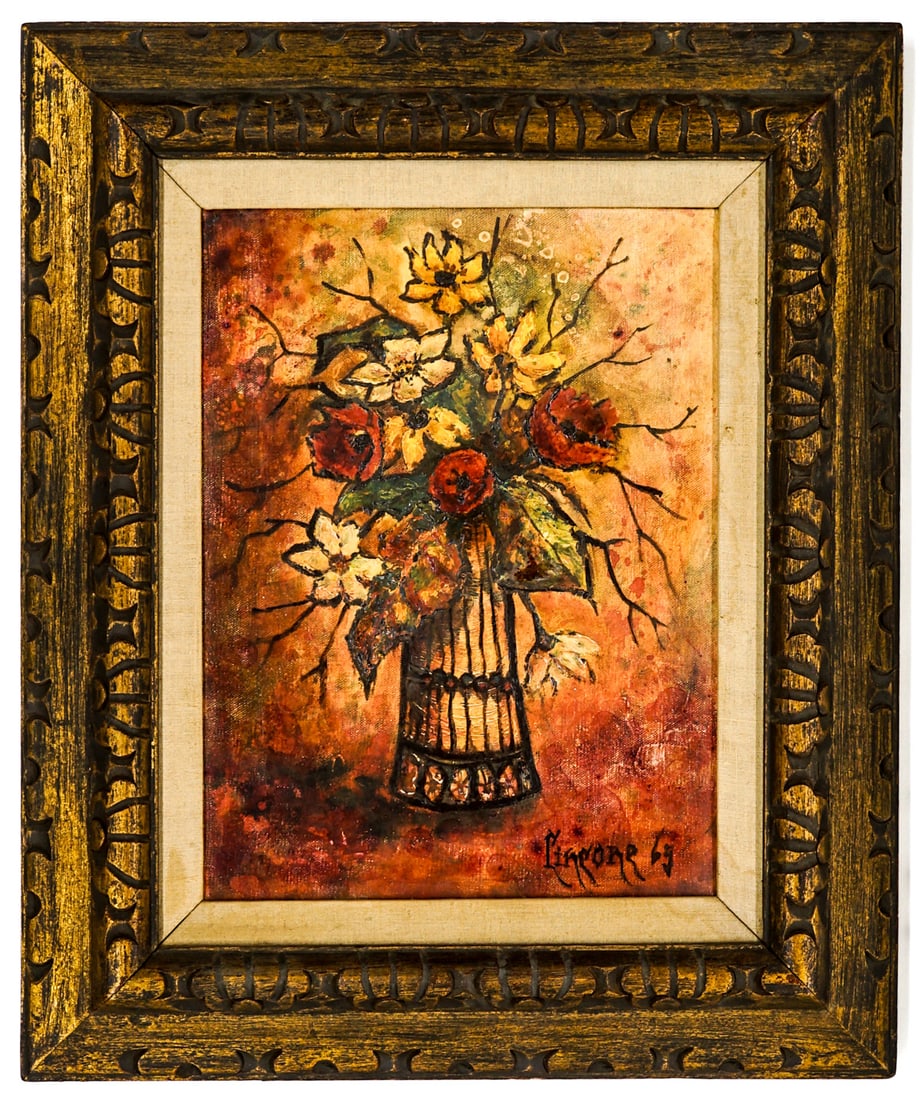 Don Cincone Oil on Canvas Framed [Flowers] (1 of 5)