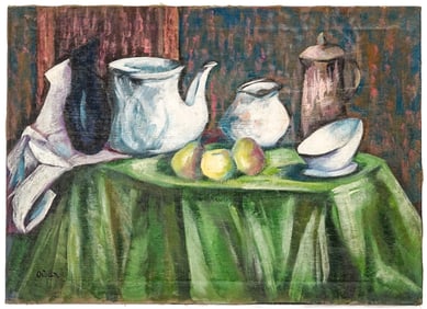 Desiderius Orban Oil on Canvas [Still Life]