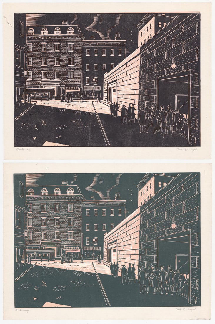 Valenti Angelo (2 of Same) Woodblock Prints (1 of 11)