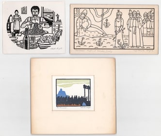 Valentini Angelo (3) Small Drawings SIGNED
