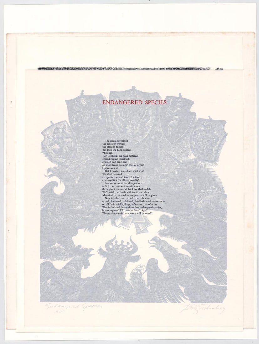 Frittz Eichenberg (4) Wood Engravings SIGNED (1 of 7)