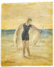 Henri Baptiste Lebasque Oil on Board [Woman]