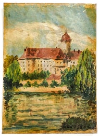 Henri Baptiste Lebasque Oil on Board [Monastary]