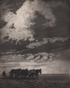 Lyman Byxbe Softground / Aquatint Etching SIGNED