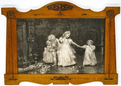 Isaac Snowman Antique Framed Print [Children]