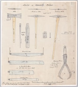 1852 Original Drawing [Quarry Tools]