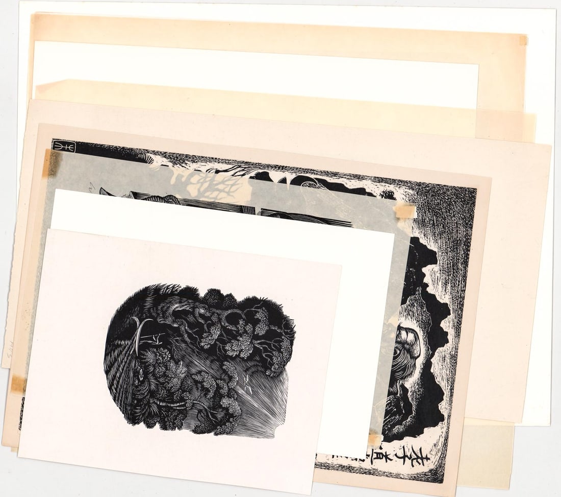 Fritz Eichenberg (9) Woodblock Prints (1 of 9)