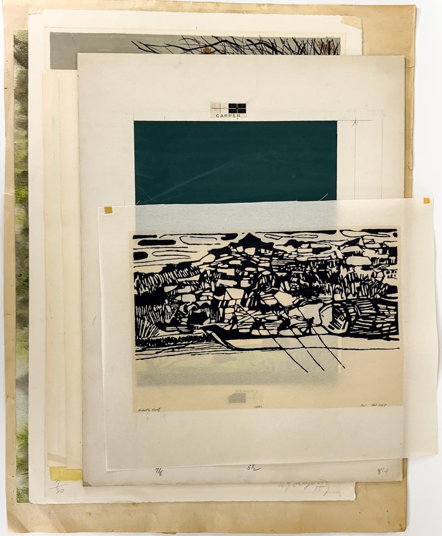 (7) Art Works on Paper [Prints, Watercolors] (1 of 8)