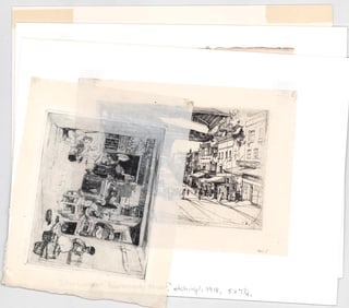 John Winkler (4) Etchings [SF Street Scenes]