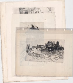 John Winkler (4) Etchings [Buildings, Landscape]