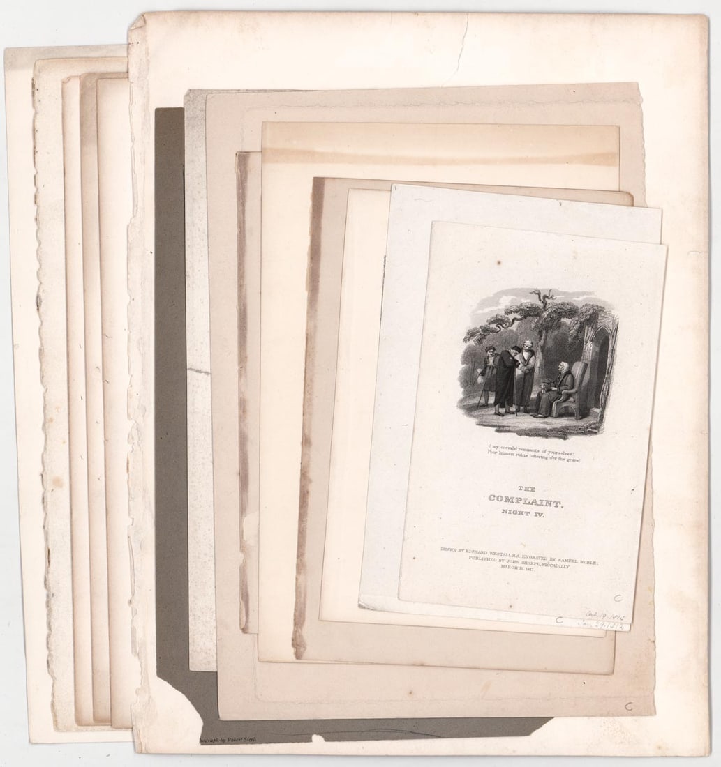 Antique (15) Prints [People]: Fifteen (15) prints. Lot measures 12.5 in. x 10 in. Unframed, loose and not glued or mounted. Provenance: Estate collection of William Greenbaum, Gloucester, Massachusetts, Proprietor of William Green