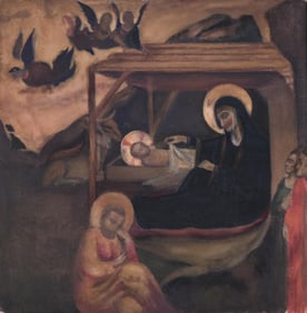 Original Watercolor [Manger - Religious]