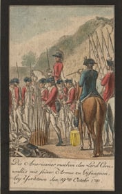 American History Scene - Hand Colored