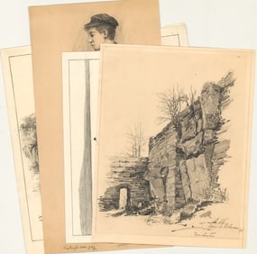 Louis A. Holman (4) Original Drawings
