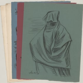 Irving Amen (5) Drawings SIGNED [Phantoms]