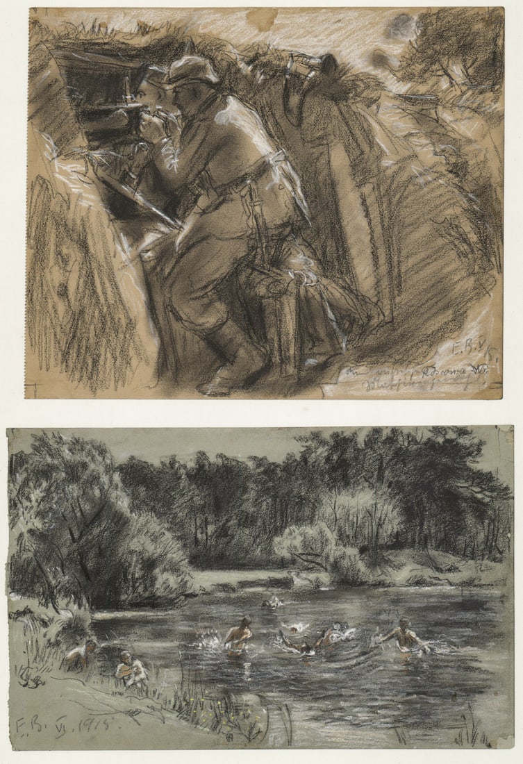 Original (2) Works on Paper [E.B.V. 1915] (1 of 7)