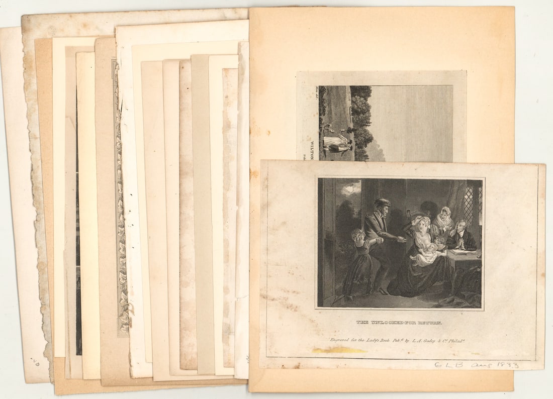 Antique (18) Engravings / Etchings [People] (1 of 18)